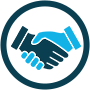 Icon symbolizing Milestone’s reliable customer service for chassis leasing and container transport solutions
